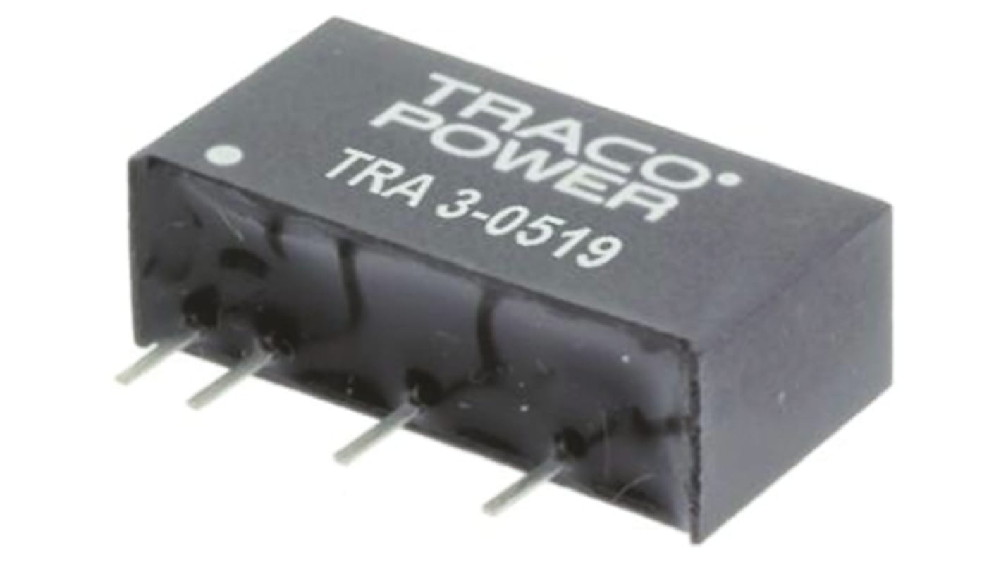 TRACOPOWER DC-DCコンバータ Vout：5V dc 10.8 → 13.2 V dc, 3W, TRA 3-1211