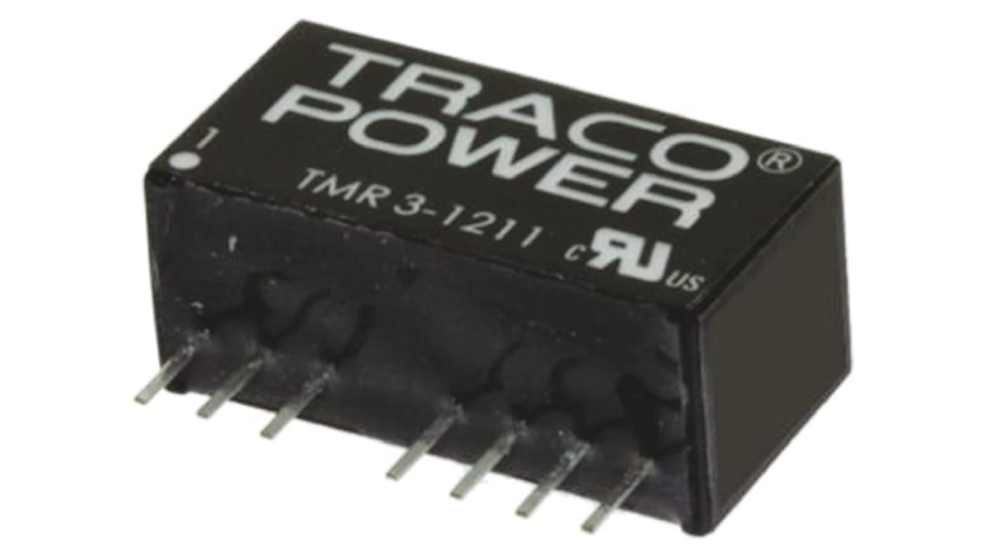 TRACOPOWER DC-DCコンバータ Vout：5V dc 4.5 → 18 V dc, 3W, TMR 3-1211WIE