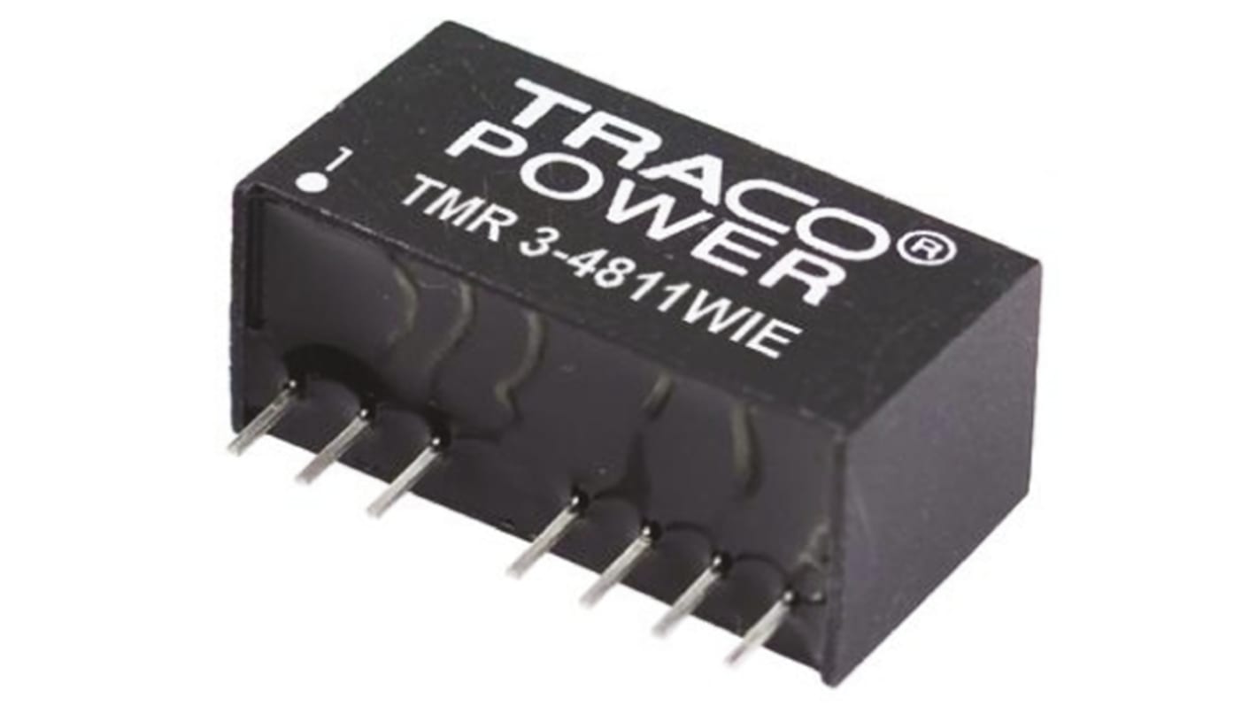 TRACOPOWER TMR 3WIE DC-DC Converter, 12V dc/ 250mA Output, 18 → 75 V dc Input, 3W, Through Hole, +85°C Max Temp