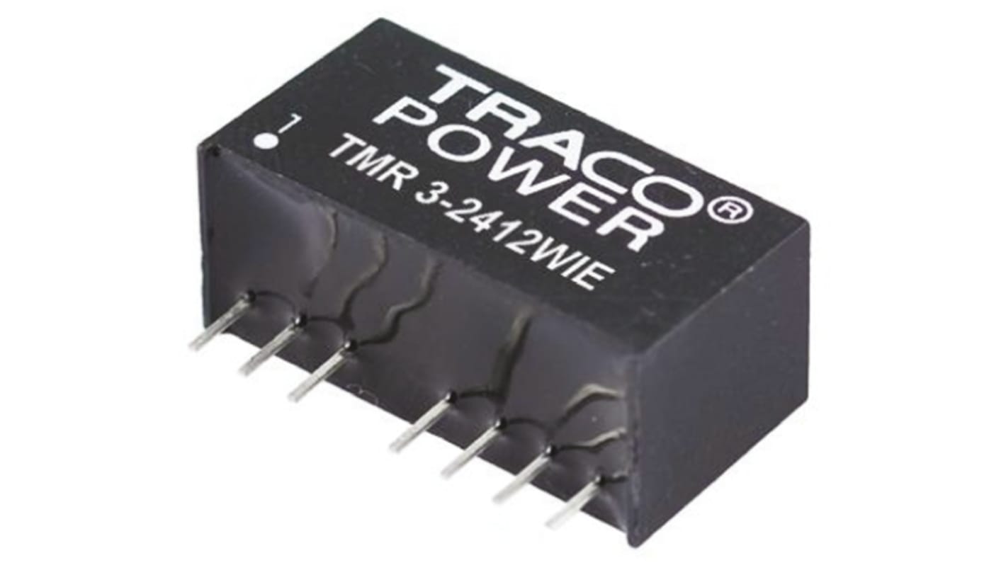 TRACOPOWER TMR 3WIE DC/DC-Wandler 3W 24 V dc IN, ±12V dc OUT / ±125mA Durchsteckmontage 1.5kV dc isoliert