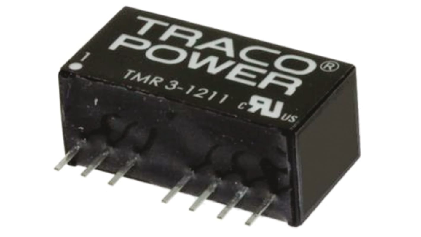 TRACOPOWER DC-DCコンバータ Vout：3.3V dc 4.5 → 9 V dc, 3W, TMR 3-0510HI