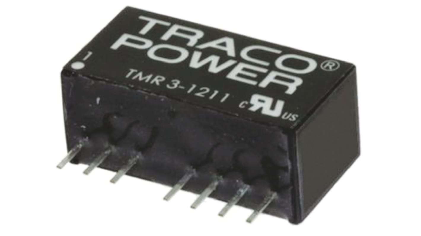 TRACOPOWER DC-DCコンバータ Vout：5V dc 4.5 → 9 V dc, 3W, TMR 3-0511HI