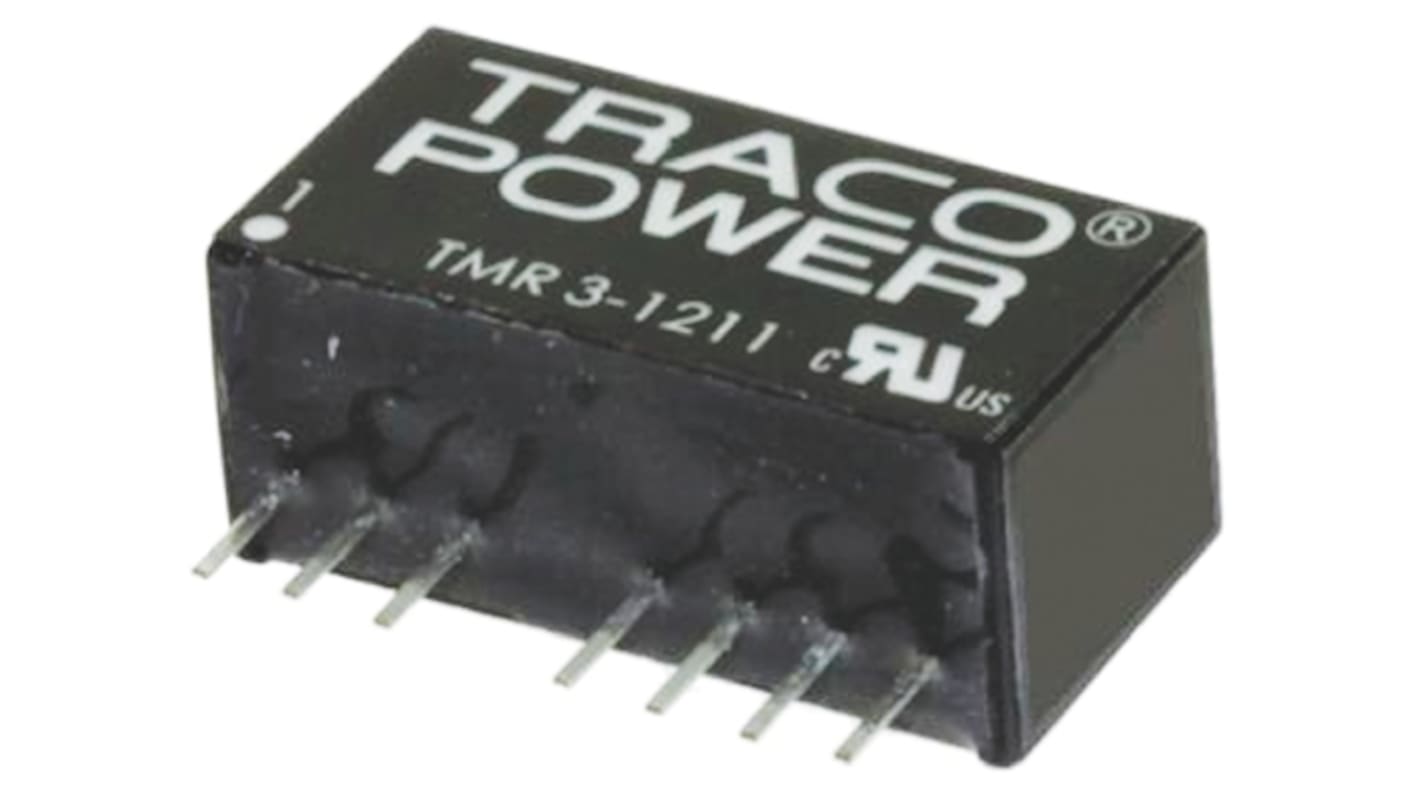 TRACOPOWER DC-DCコンバータ Vout：12V dc 4.5 → 9 V dc, 3W, TMR 3-0512HI