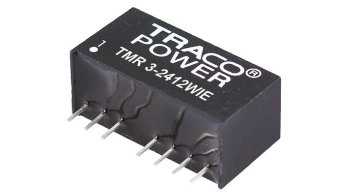 TRACOPOWER DC-DCコンバータ Vout：5V dc 18 → 36 V dc, 3W, TMR 3-2411HI