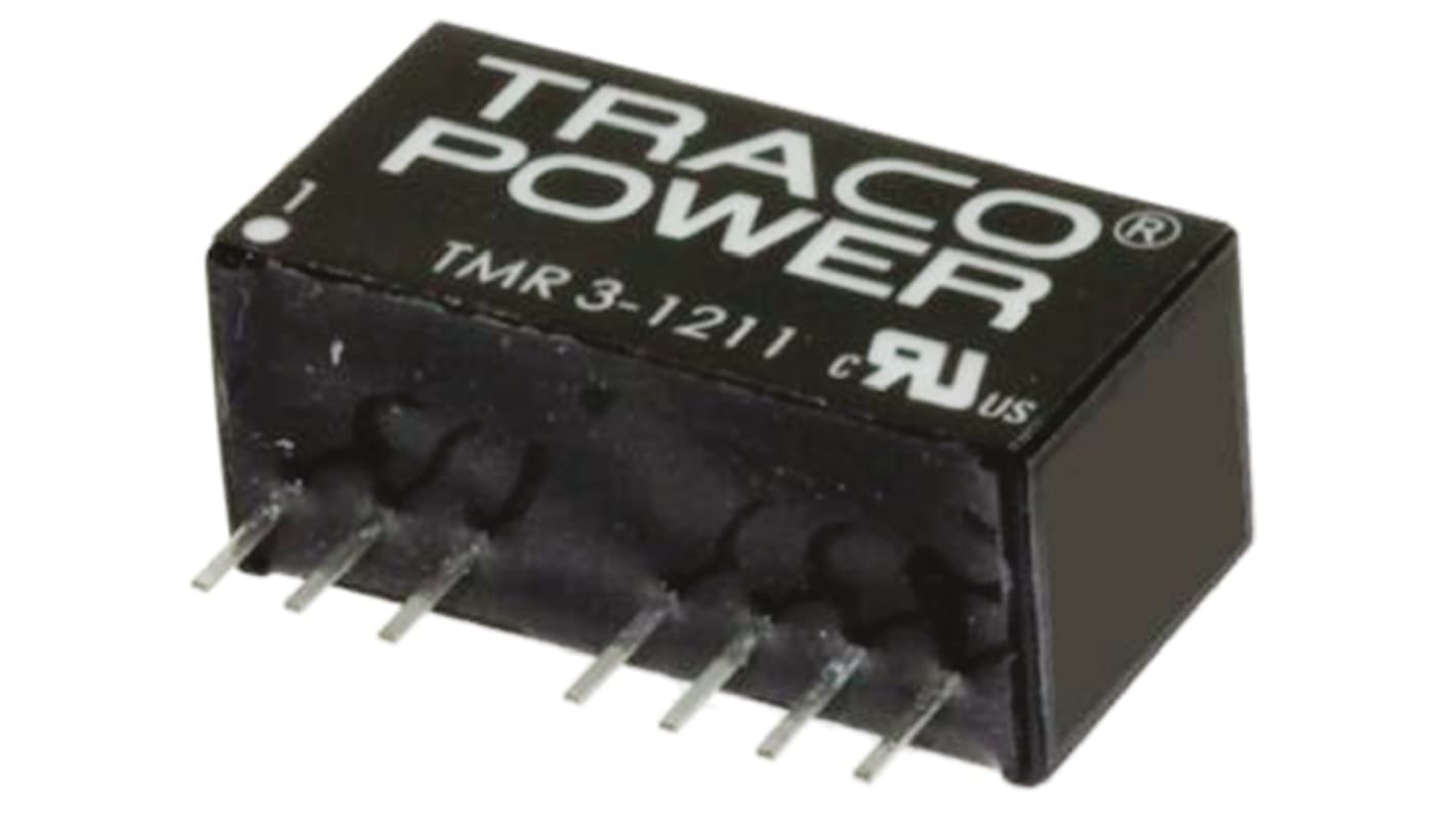 TRACOPOWER DC-DCコンバータ Vout：15V dc 9 → 18 V dc, 3W, TMR 3-1213HI