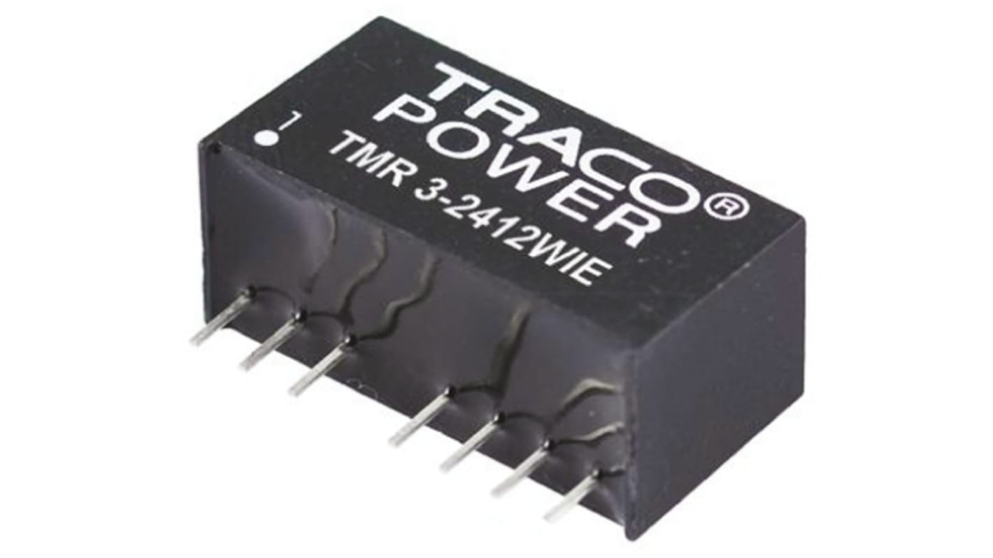 Convertisseur DC-DC TRACOPOWER, TMR 3HI, Montage traversant, 3W, 2 sorties, ±12V c.c., ±125mA