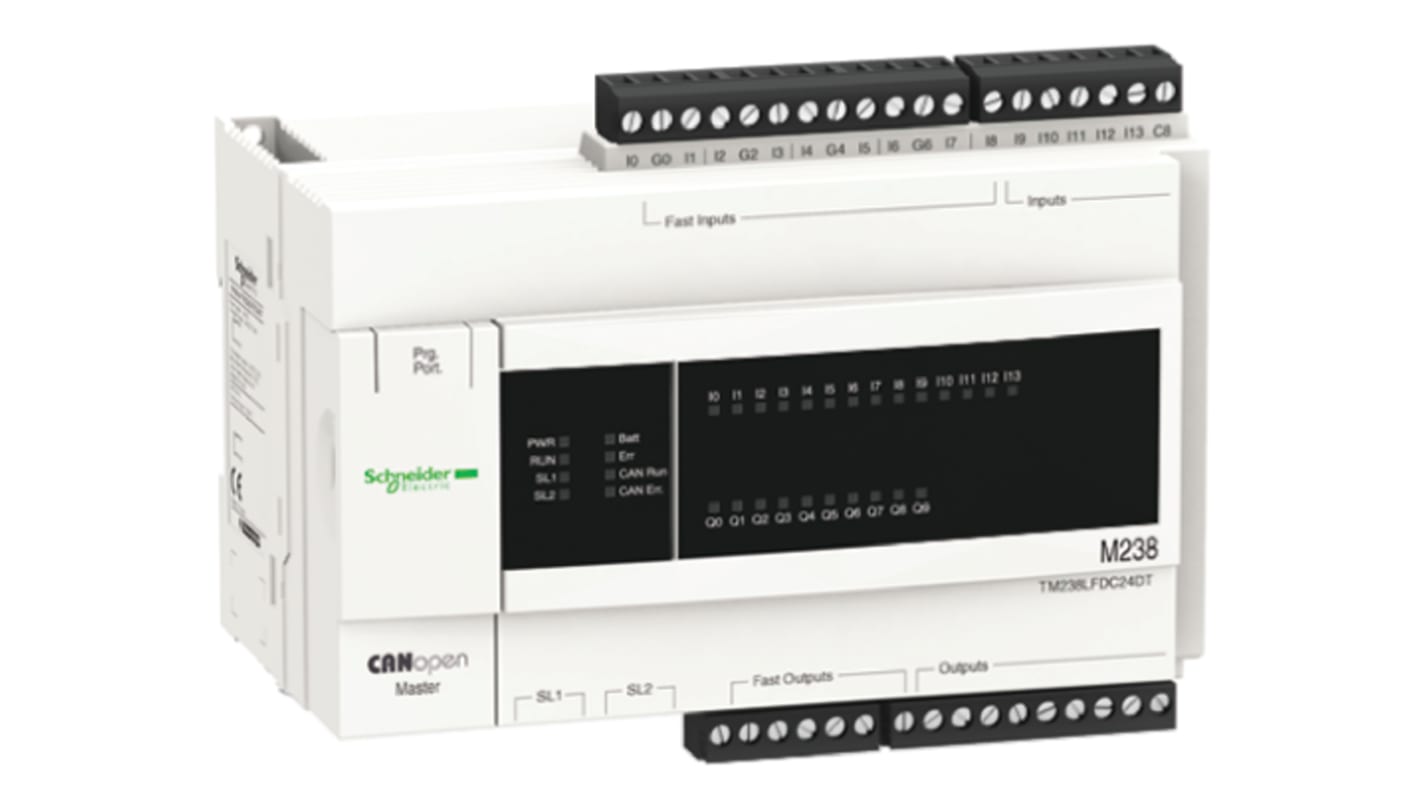 Controlador lógico Schneider Electric Modicon M238, 14 entradas tipo Digital, 4 (Transistor), 6 (Relé) salidas tipo