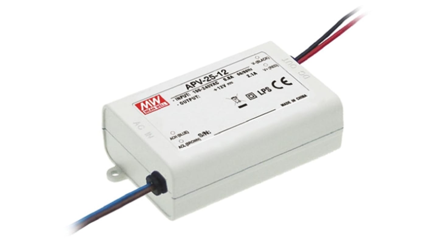 MEAN WELL LED Driver, 5V Output, 17.5W Output, 3.5A Output, Constant Voltage