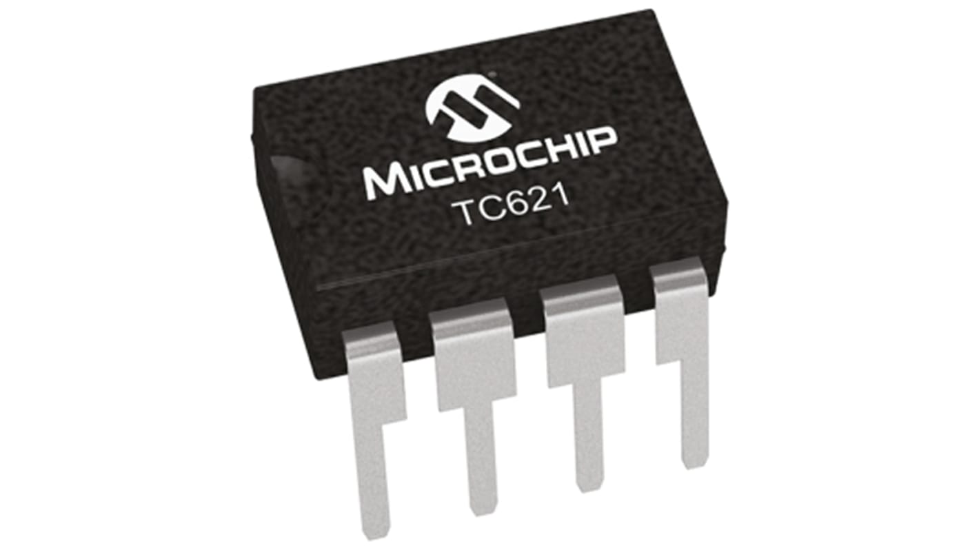 Microchip Temperature Sensor, Driver Output, Through Hole Mount, ±3°C, 8 Pins