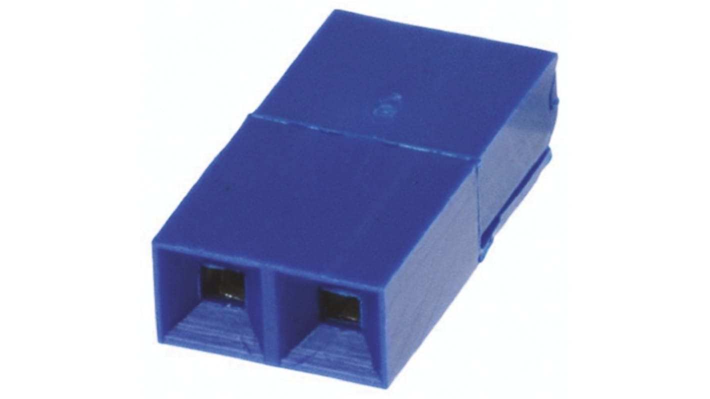 Amphenol Communications Solutions, Mini-Jump Jumper Female Straight Blue Closed Top 2 Way 1 Row 2.54mm Pitch