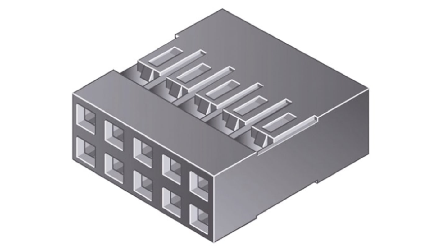 Amphenol ICC Mini-PV Steckverbindergehäuse Buchse 2.54mm, 10-polig / 2-reihig Gerade, Kabelmontage für