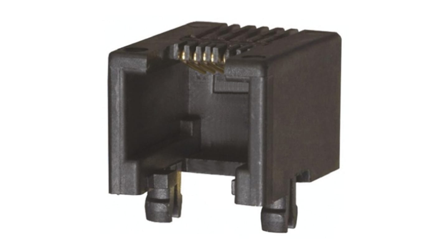 Amphenol ICC RJ45 モジュラーコネクタ, メス, RJ45コネクタ, スルーホール実装, Cat3, 87180-066LF