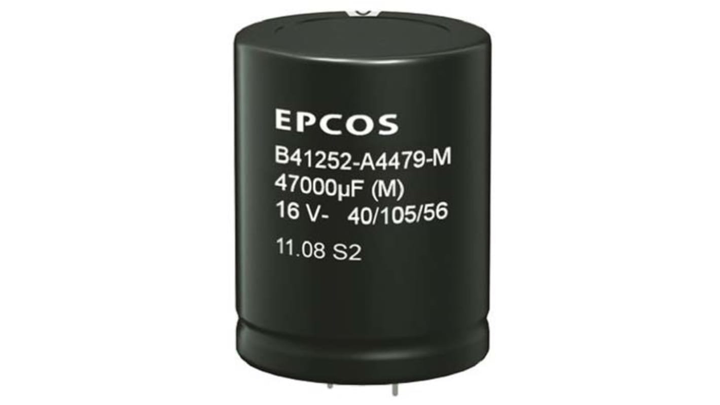 Condensateur EPCOS série B41252, Aluminium électrolytique 15000μF, 50V c.c.