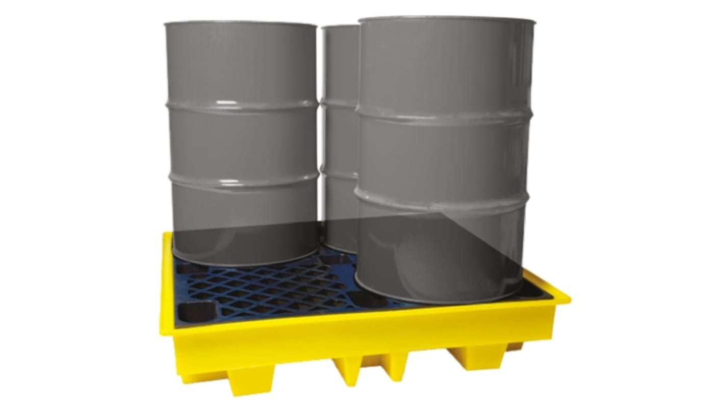 Lubetech Polyethylene 4 Drum Spill Pallet for Industrial Storage