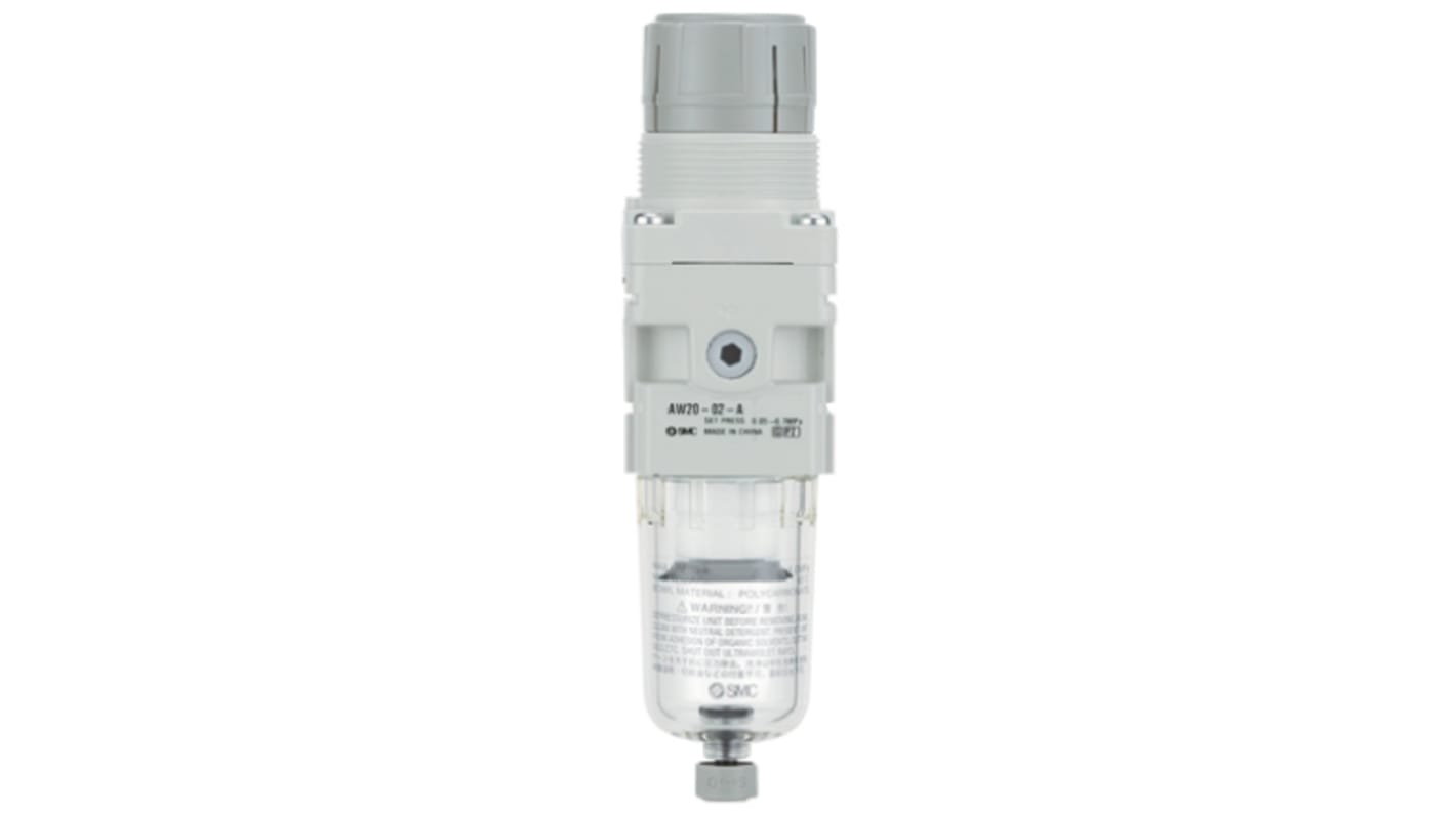 SMC AW Filter Regulator, 5μm, Rc 1/4, Automatic