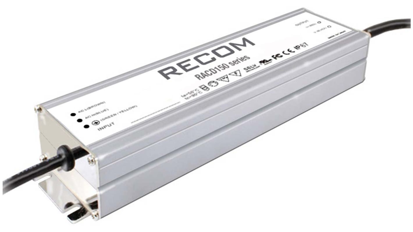 Recom, 24V Output, 150W Output, 0 → 6.3A Output, Constant Current / Constant Voltage