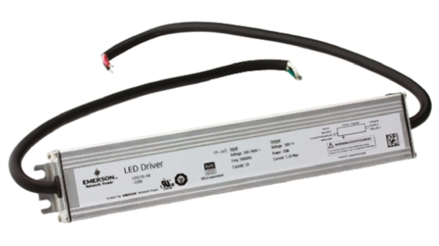 Driver LED Artesyn Embedded Technologies, 70W, IN 100 → 240V ca, OUT 12V, 5A