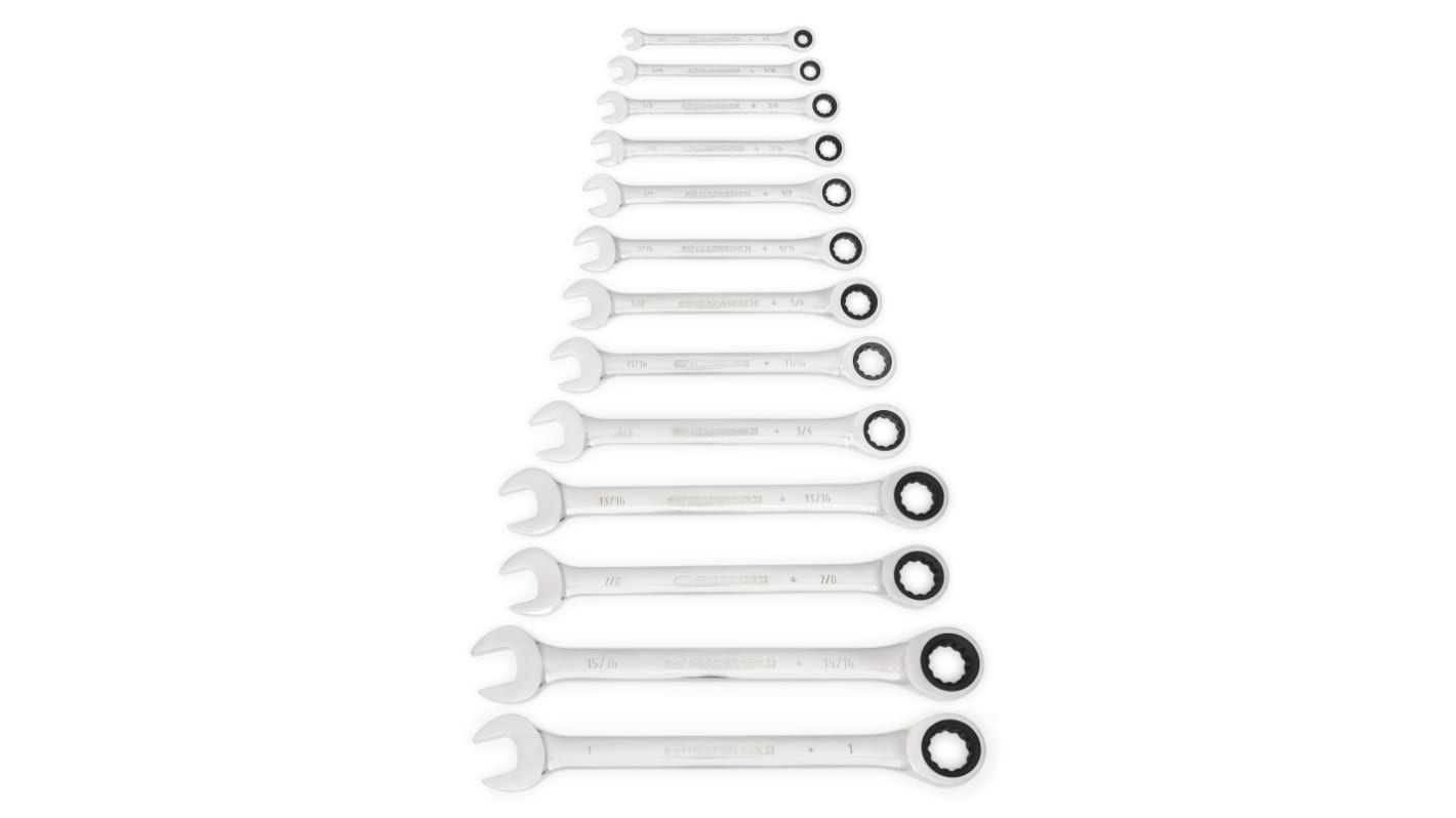 Set di chiavi combinate a cricchetto GearWrench, 13 pezzi