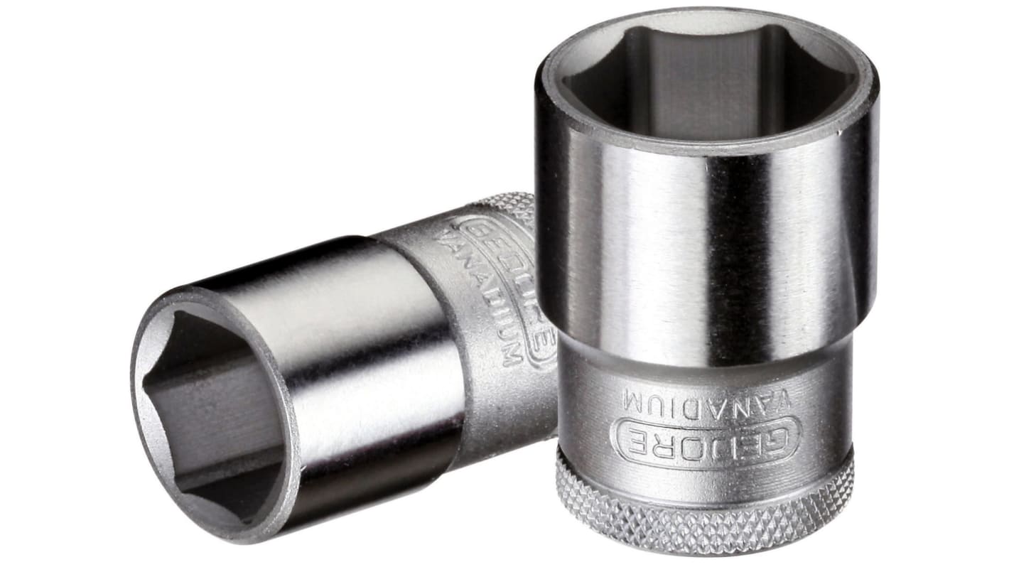 Gedore 1/2 in Drive 19mm Standard Socket, 6 point, 40 mm Overall Length