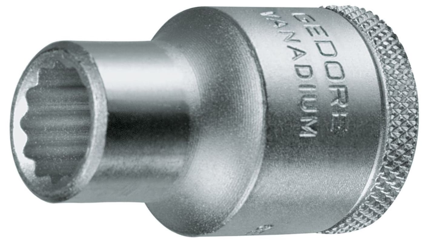 Gedore 1/2 Zoll Standardbuchse Steckschlüsseleinsatz SW 32mm 12-Punkt x 44,5 mm