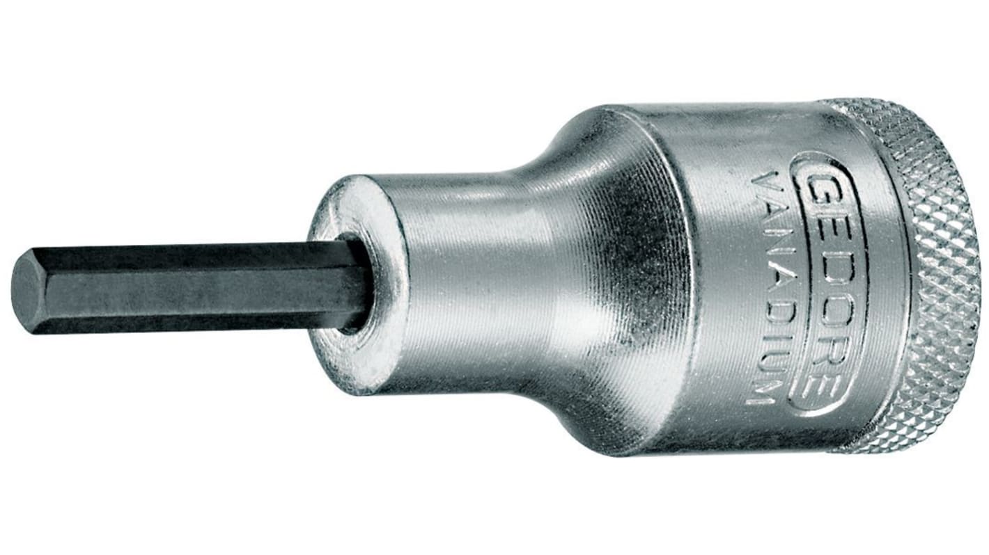 Gedore Sechskant 4 Schraubbit, Biteinsatz, aus CrV-Stahl, 61 mm