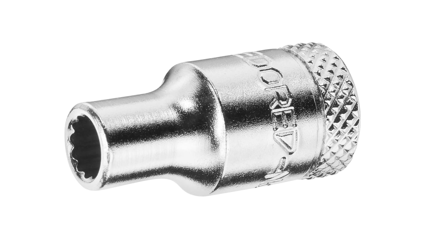 Gedore 1/4 in Drive 5.5mm Standard Socket, 12 point, 25 mm Overall Length