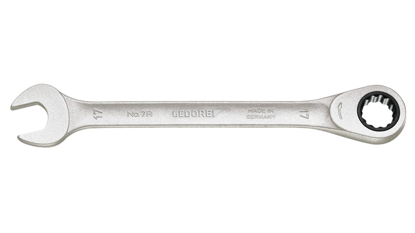 Gedore Combination Ratchet Spanner, 9mm, Metric, Double Ended, 150 mm Overall