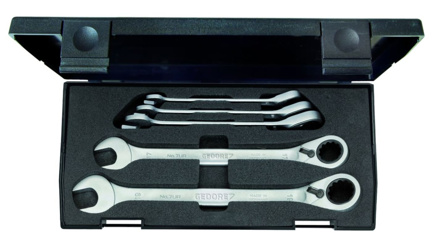 Gedore 7 UR Series 5-Piece Spanner Set, 8 → 19 mm, Vanadium Steel