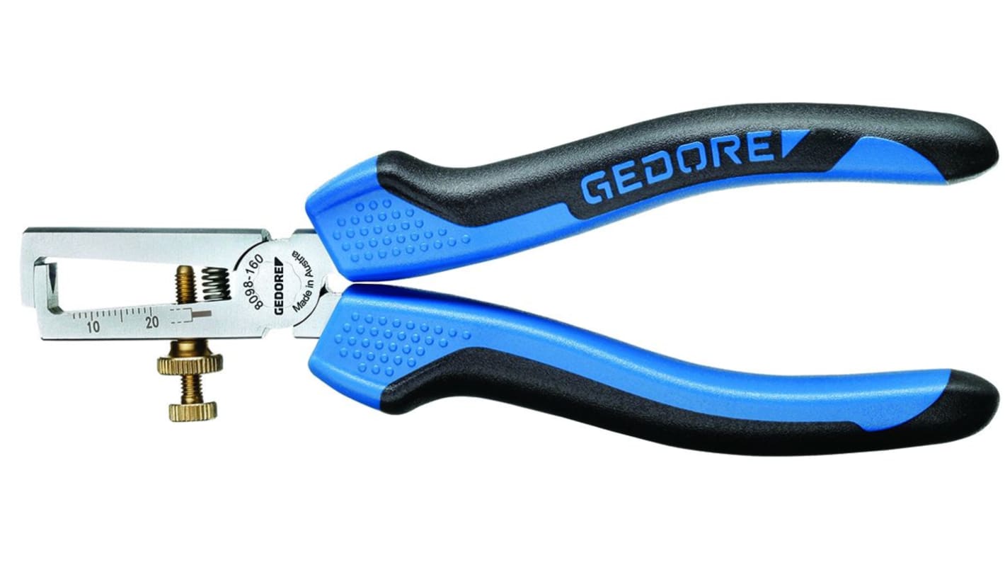 Gedore 8098-160 JC Series Wire Stripper, 0.8mm Min, 6.0mm Max, 160 mm Overall