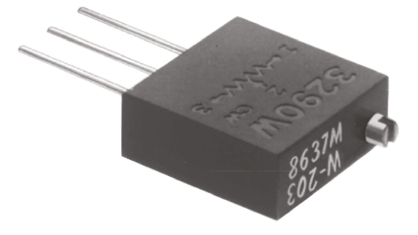 Bourns 3290 25-Gang THT Trimmer-Potentiometer, Einstellung von oben, 10kΩ, ±5%, 1W, Lötstift, L. 9.53mm