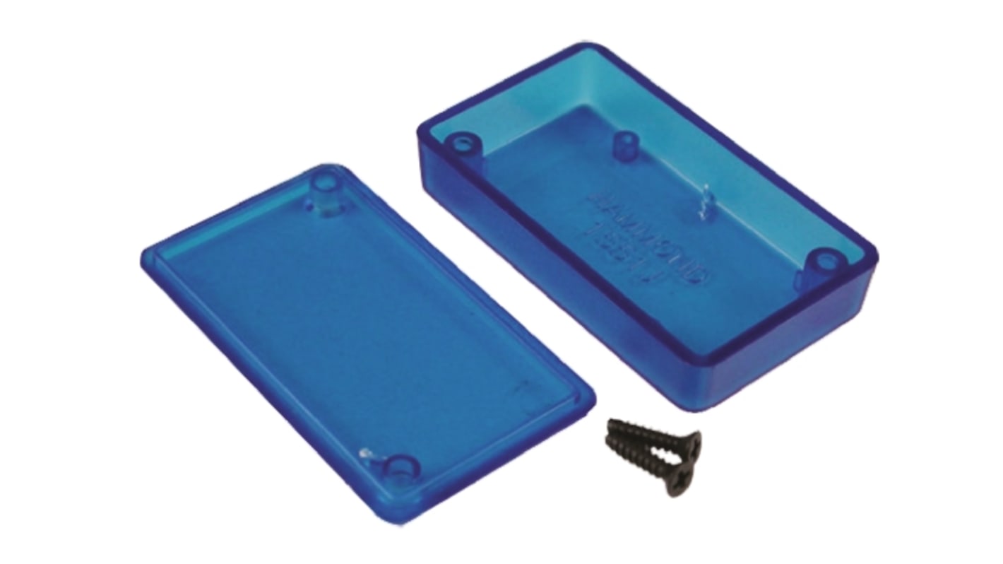 Hammond 1551 Series Blue ABS Enclosure, IP54, Blue Lid, 60 x 35 x 15mm