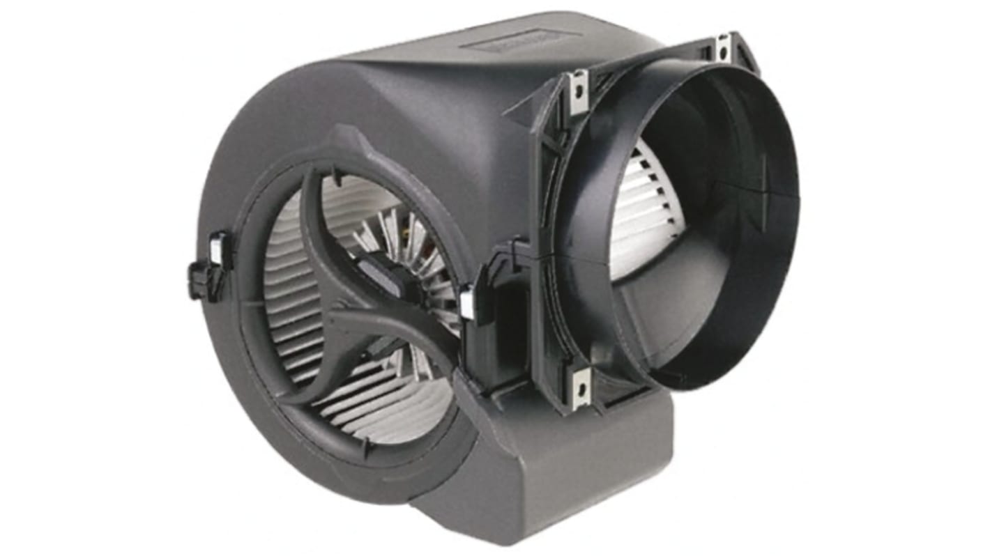 Ventilador centrífugo ebm-papst de 216 x 220 x 195mm, alim 230 V ac, caudal 430m³/h, 65 dB(A)dB(A), 1630rpm