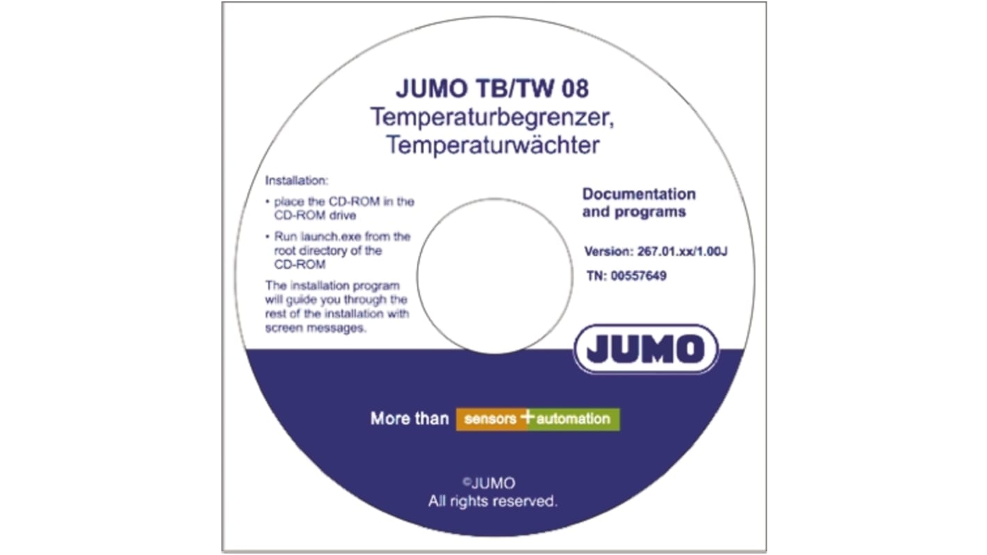 温度調節器用ソフトウェア Jumo 701170温度リミッタ用