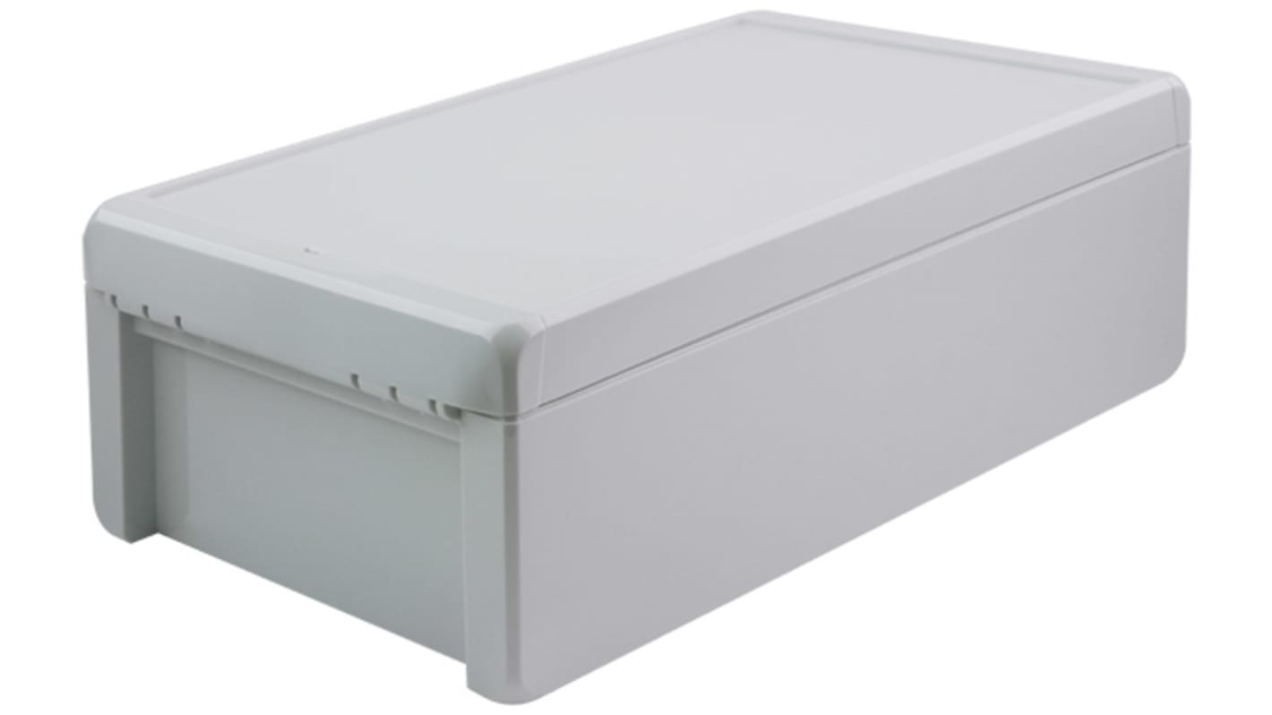 Bopla Bocube Series Light Grey Polycarbonate V0 Enclosure, IP66, IP68, IK07, Light Grey Lid, 271 x 170 x 90mm