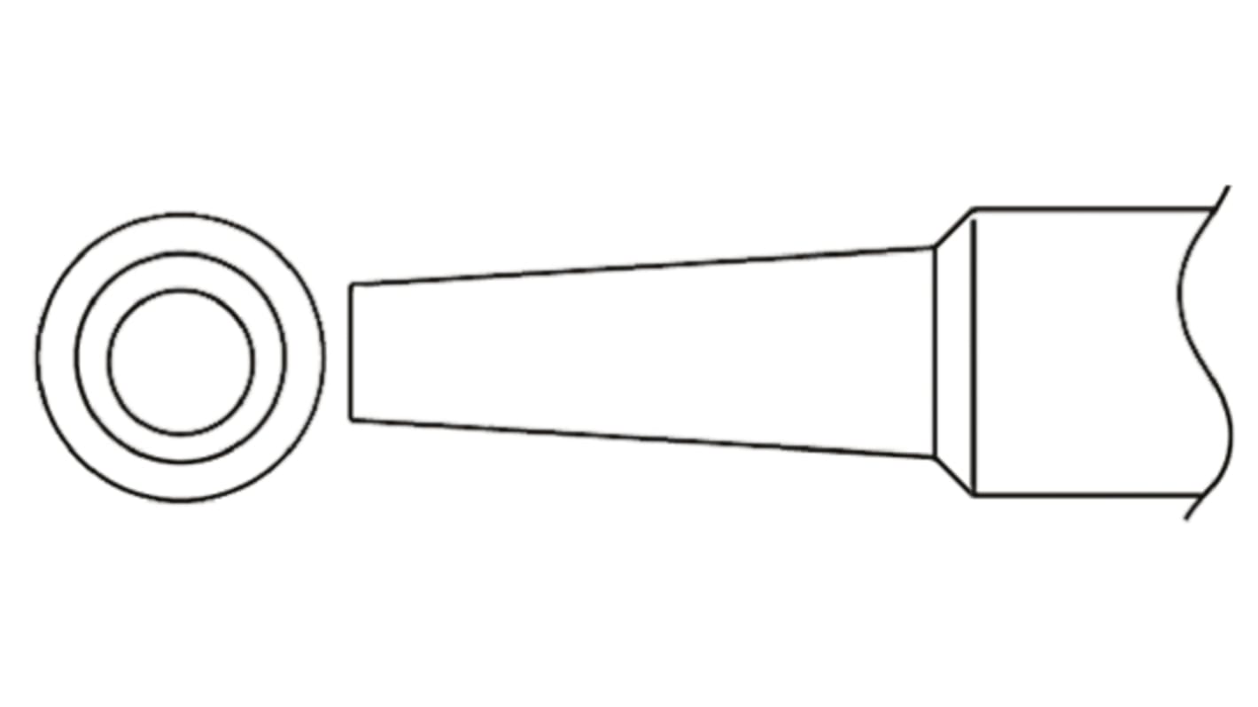 ハッコー はんだごて交換コテ先 T19シリーズ4 mm, ストレートコニカルT19-C4
