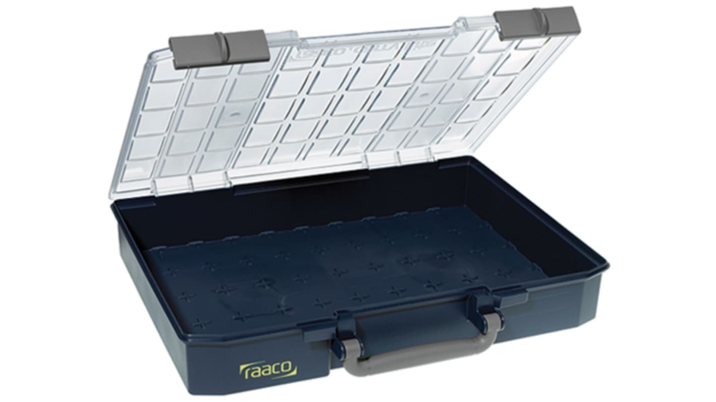 Raaco Blue PC, PP, Adjustable Compartment Box, 79mm x 413mm x 330mm