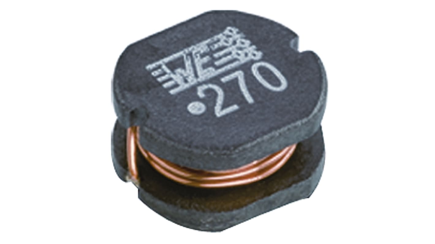 Wurth, WE-PD2, 5820 Unshielded Wire-wound SMD Inductor with a Ferrite Core, 2.2 μH ±20% Unshielded 3.6A Idc