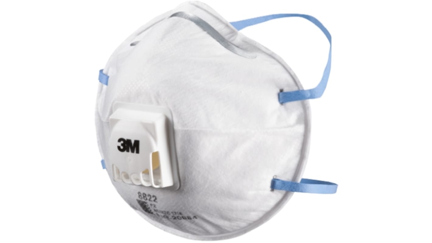 3M Disposable Respirator for General Purpose Protection, FFP2, Valved, Moulded, 10 per Package