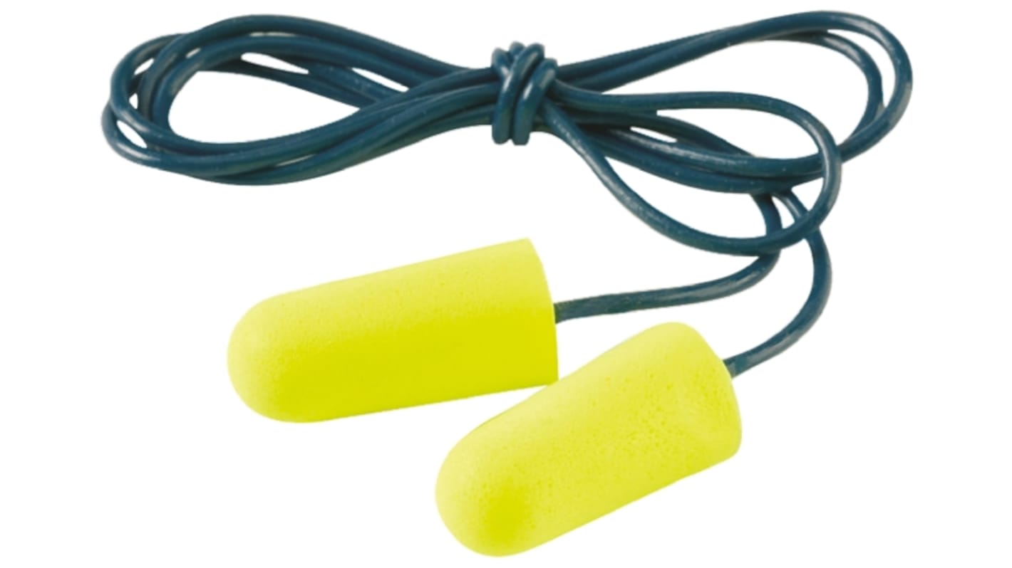 3M E.A.R Soft Series Yellow Disposable Corded Ear Plugs, 33dB Rated, 200 Pairs