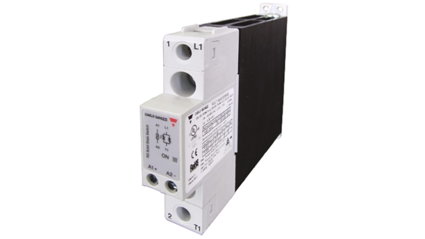 Relé de estado sólido Carlo Gavazzi, contactos SPST, control 4 → 32 V dc, carga 42 → 600V ac, 30 A máx.,