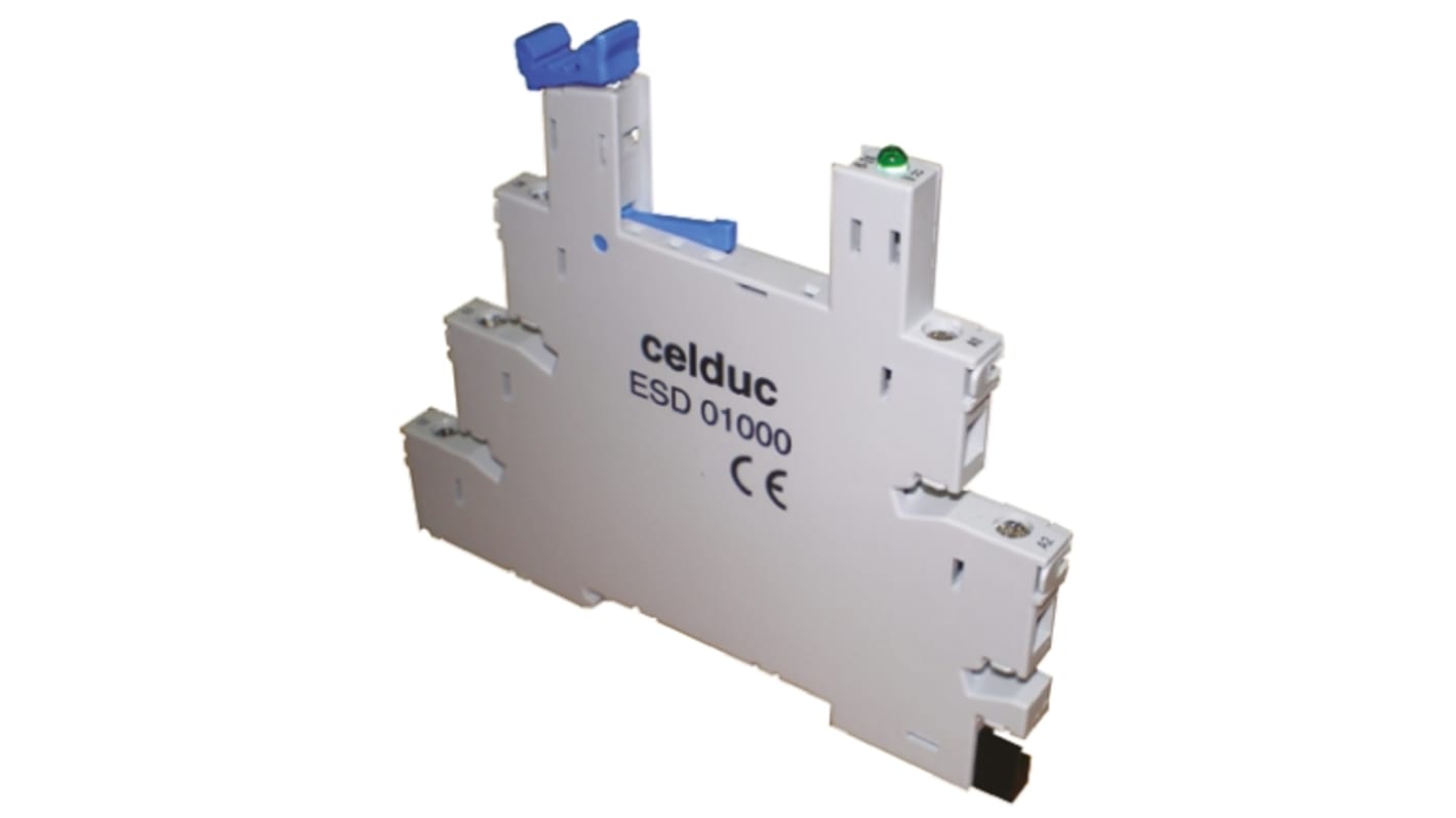 Celduc DIN Rail Relay Socket, for use with SLA Series, SLD Series