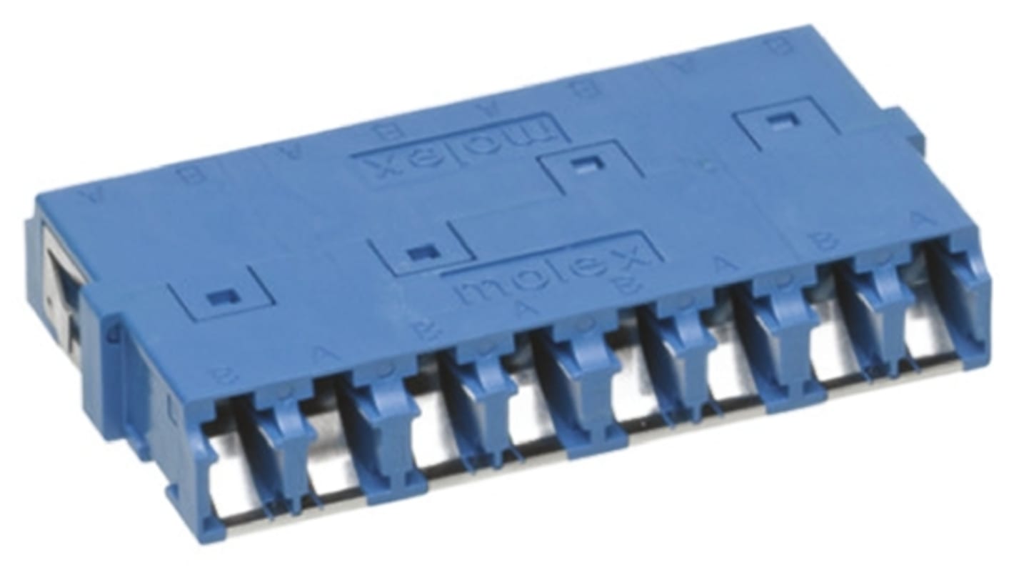 Molex száloptikai adapter, típus: LC - LC, Multi üzemmód, Kék