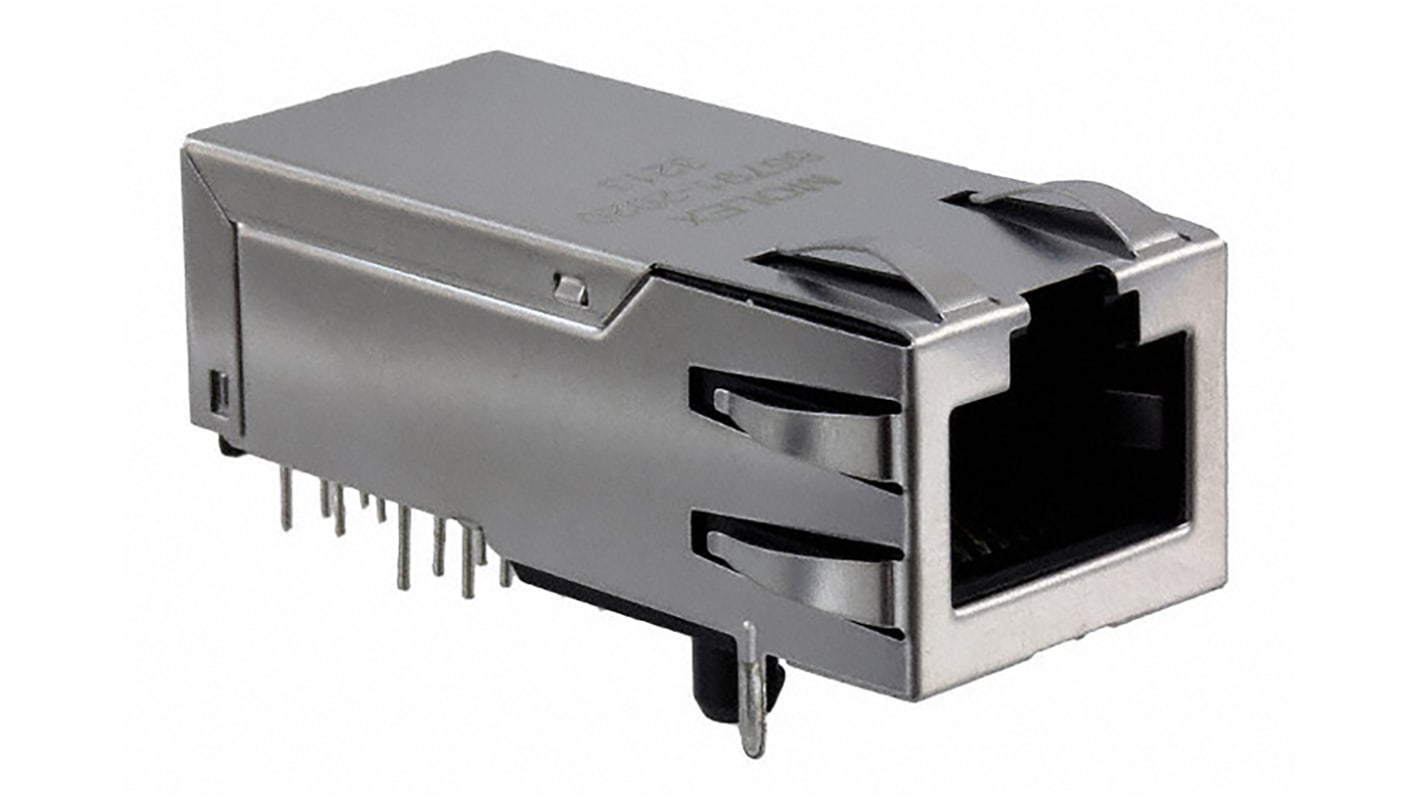 Molex RJ45 モジュラーコネクタ, メス, RJ45コネクタ, スルーホール実装, Cat5, Cat5e, 85791-2020