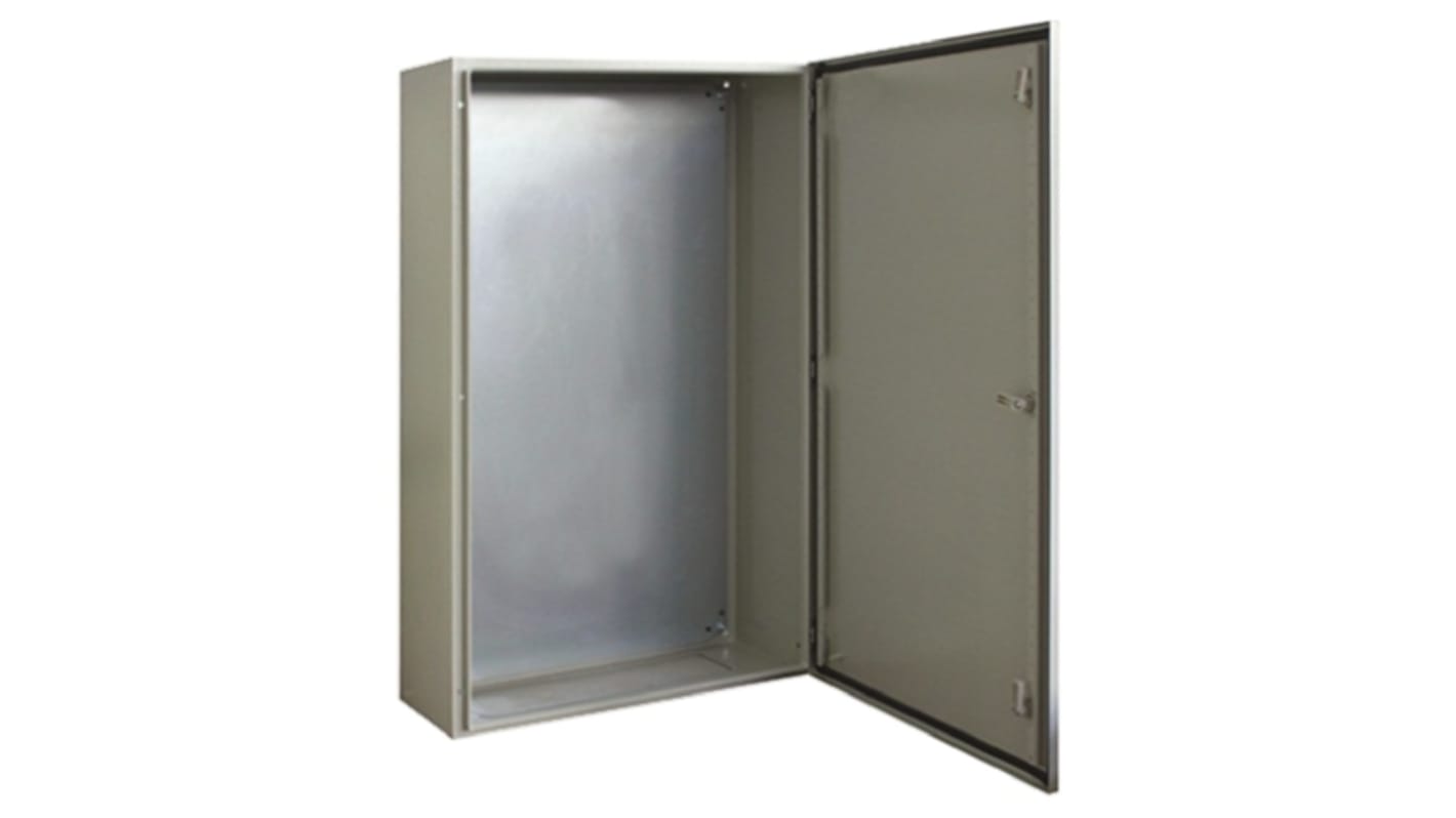 Caja de pared RS PRO de Acero RAL 7032, con placa de montaje, 1000 x 800 x 300mm, IP66