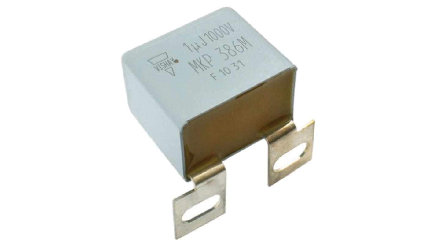 Vishay MKP386M Polypropylene Film Capacitor, 1.25kV dc, ±5%, 2μF