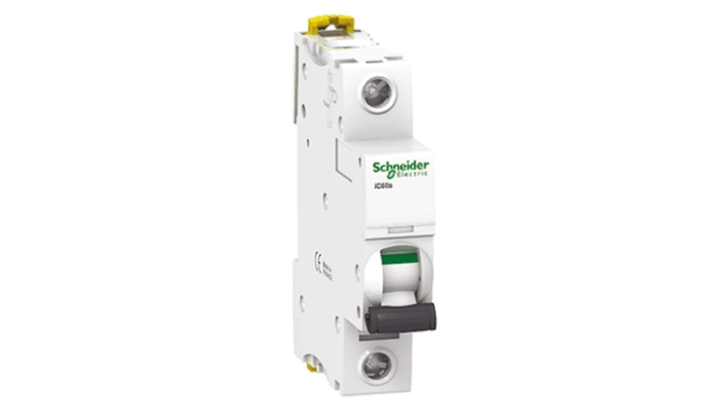 Disjoncteur Schneider Electric iC60N 1P, 10A, pouvoir de coupure 10 kA, montage rail DIN