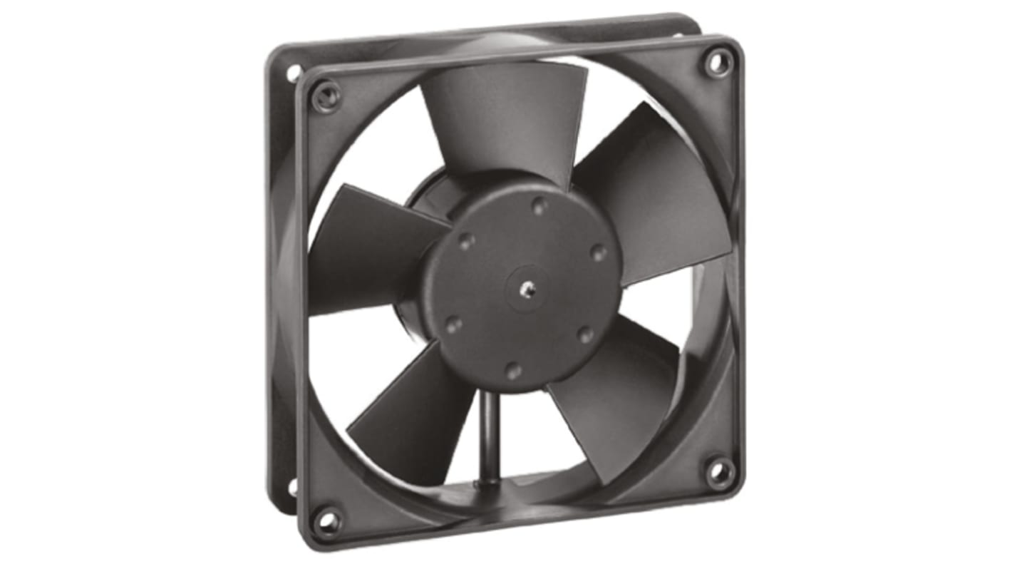 Ventilateur axial 4300 ebm-papst 12 V c.c., 170m³/h, 119 x 119 x 32mm, 5W, Dia. 125mm