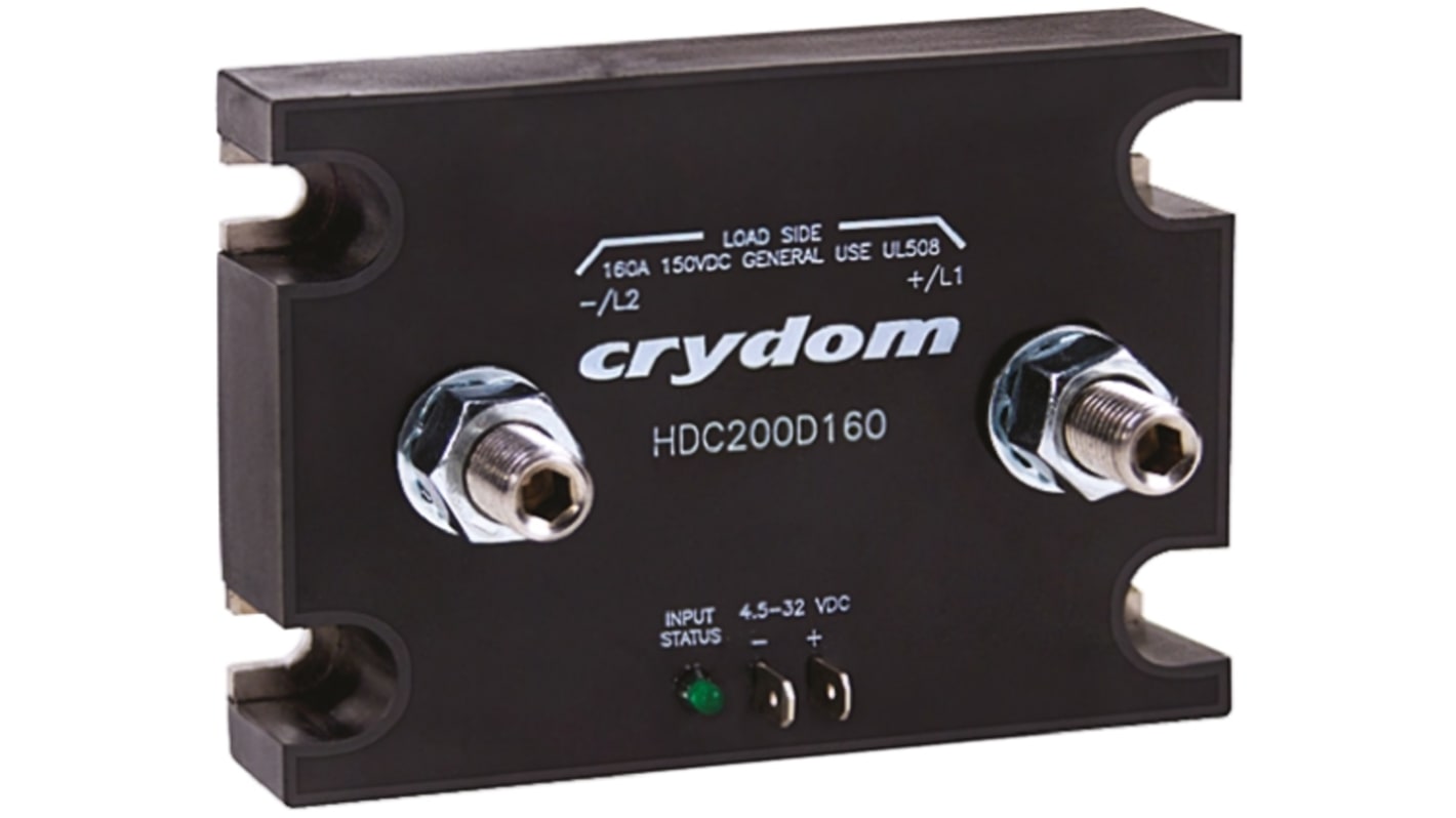 Sensata / Crydom ソリッドステートリレー 最大負荷電流:120 A 最大負荷電圧:150 V dc パネルマウント, HDC200D120