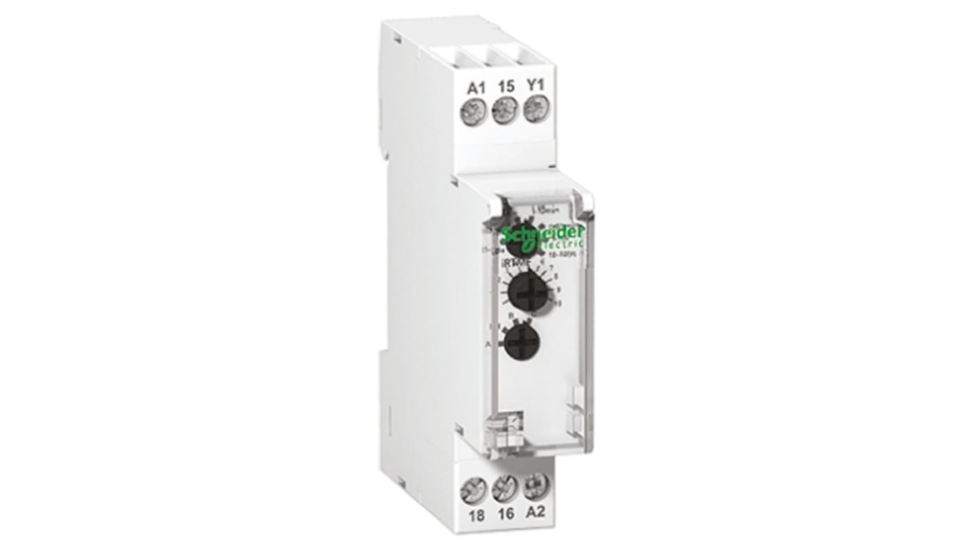 Schneider Electric IRTMF Series DIN Rail Mount Timer Relay, SPDT