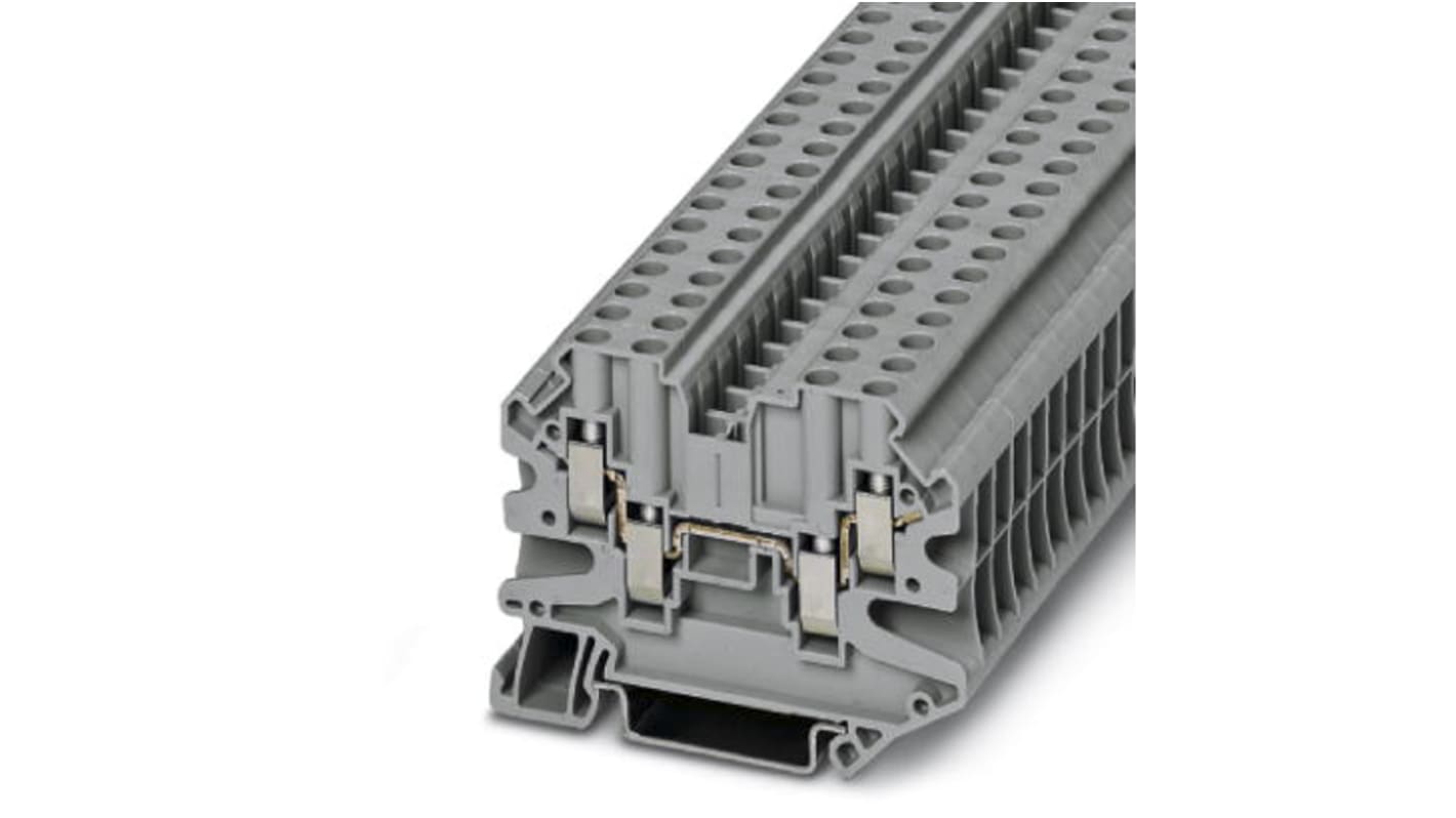 3048823 Phoenix Contact UT 4QUATTRO HV Series Grey DIN Rail Terminal
